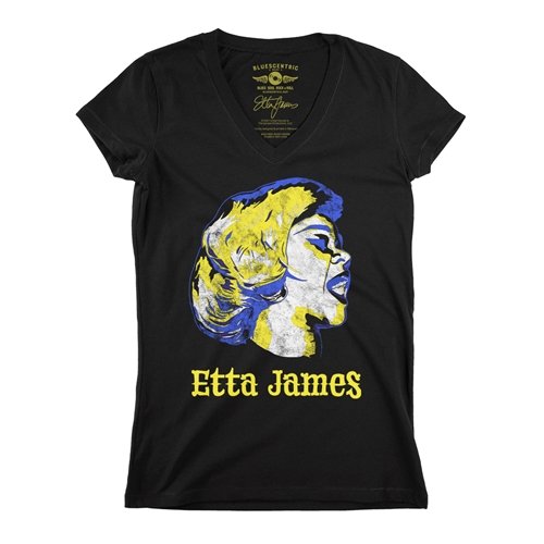 Graphic Etta James V-Neck T Shirt - Women's