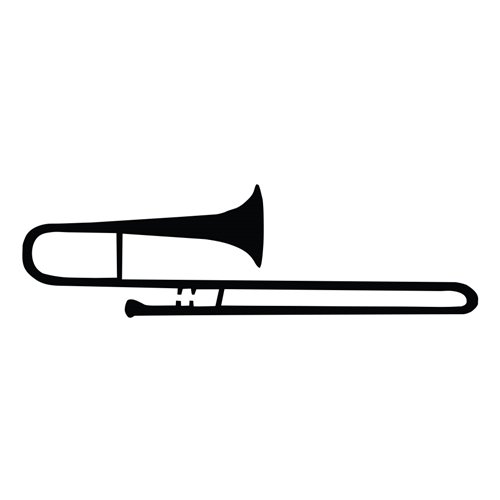 Trombone Vinyl Decal
