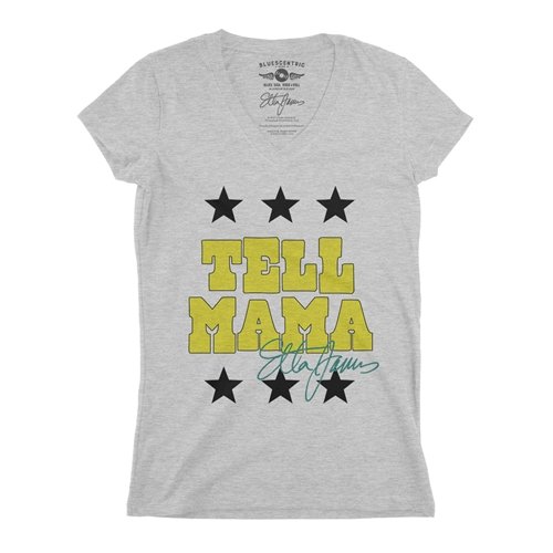 Etta James Tell Mama Signature V-Neck T Shirt - Women's