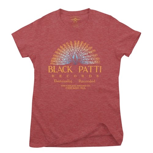 Black Patti Records Blue Peacock Ladies T Shirt - Relaxed Fit