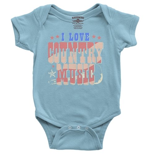 I Love Country Music Baby Onesie