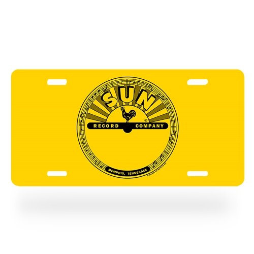 Sun Records Circle License Plate - Yellow