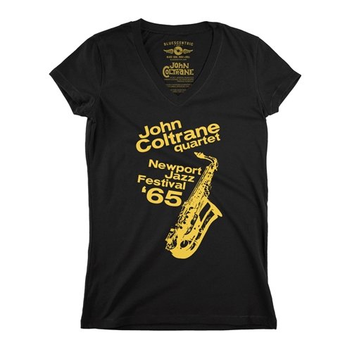 John Coltrane at Newport Jazz Festival V-Neck T Shirt - Women's