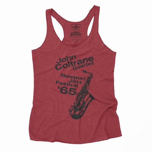 John Coltrane at Newport Jazz Festival Racerback Tank - Women's