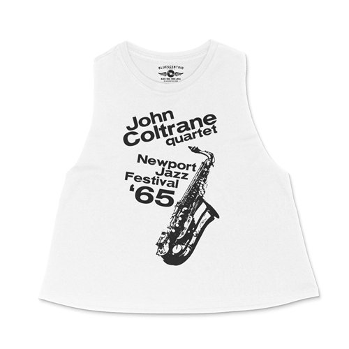 John Coltrane at Newport Jazz Festival Racerback Crop Top - Women's