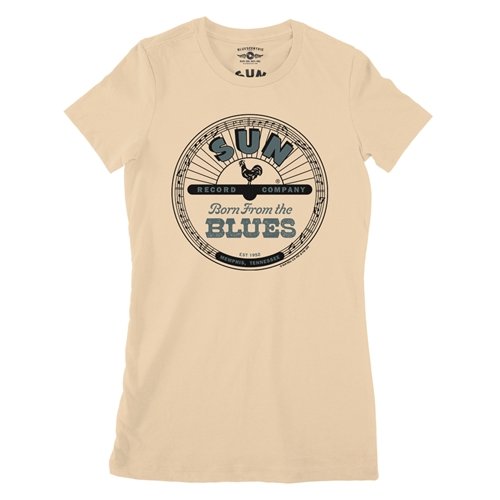 Sun Records Born from the Blues Ladies T Shirt - Relaxed Fit
