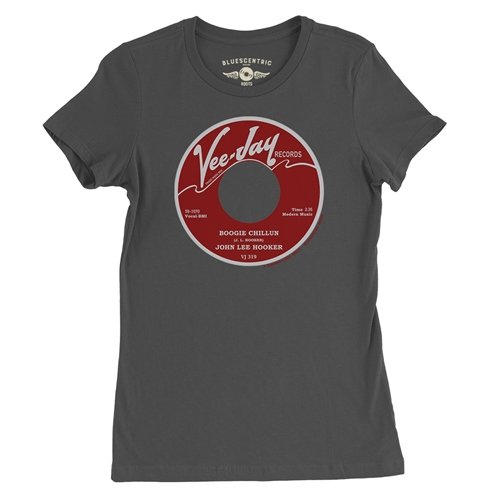 John Lee Hooker Record Ladies T Shirt