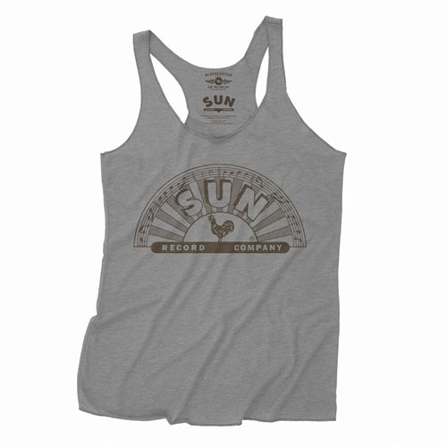 Classic Brown Sun Records Logo Racerback Tank - Women's