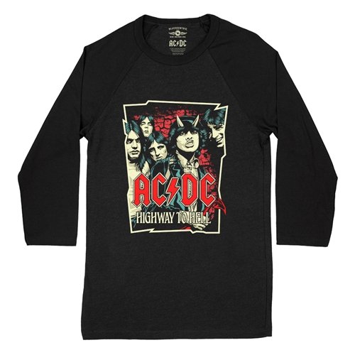 AC/DC Highway To Hell Drawing Baseball T-Shirt