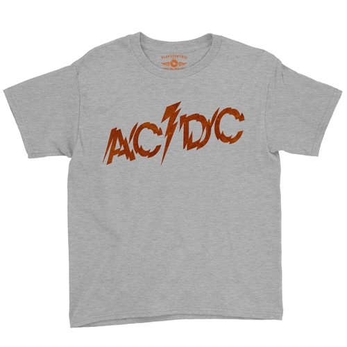 AC/DC Fiery Logo Youth T-Shirt - Lightweight Vintage Children & Toddlers