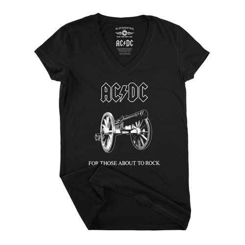 AC/DC For Those About To Rock V-Neck T Shirt - Women's