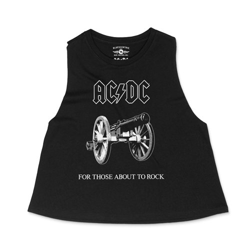AC/DC For Those About To Rock Racerback Crop Top - Women's