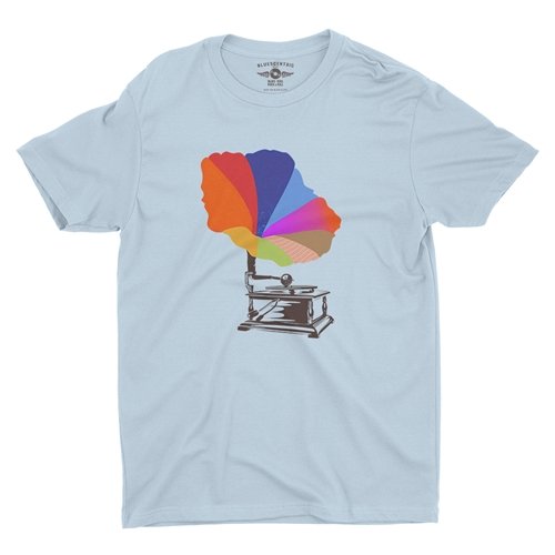 Blooming Gramophone T-Shirt - Lightweight Vintage Style