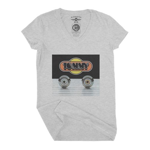 Tommy Pinball Logo V-Neck T Shirt - Women's