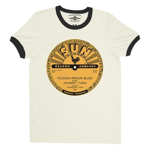 Sun Records Johnny Cash Folsom Prison Ringer T-Shirt