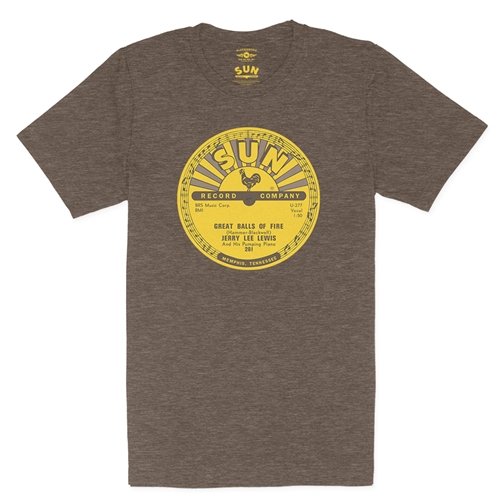 Sun Records Jerry Lee Lewis Great Balls of Fire T-Shirt - Lightweight Vintage Style