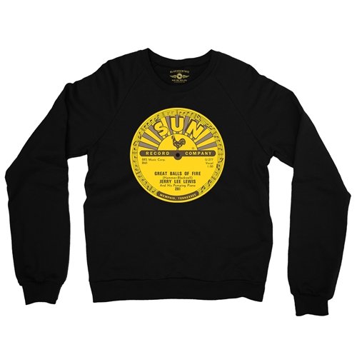 Sun Records Jerry Lee Lewis Great Balls of Fire Crewneck Sweater