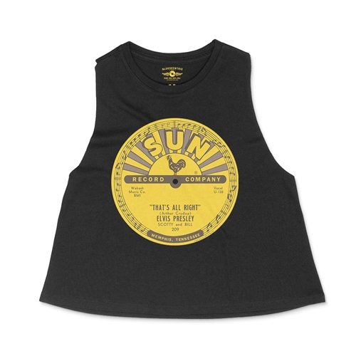 Sun Records Elvis That's All Right Mama Racerback Crop Top - Women's