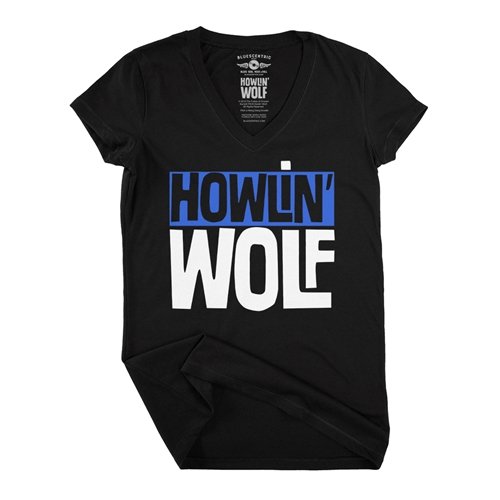 Howlin' Wolf Logo V-Neck T Shirt - Women's