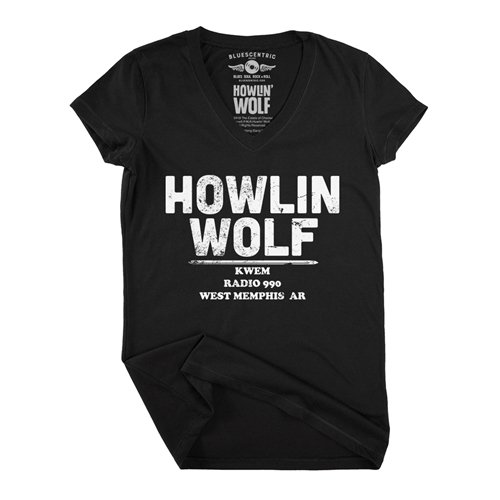 Howlin' Wolf KWEM Radio V-Neck T Shirt - Women's