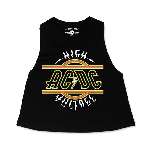 AC/DC High Voltage Racerback Crop Top - Women's