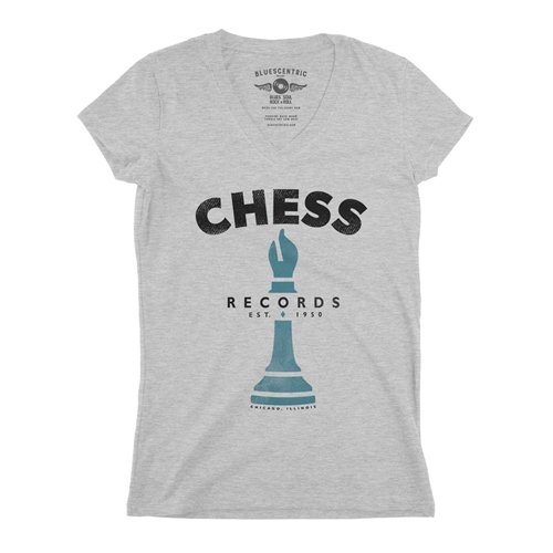 Chess Records Chicago Blues V-Neck T Shirt - Women's