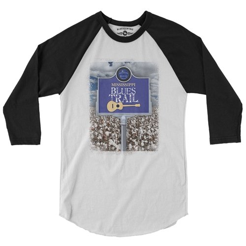 Mississippi Blues Trail Cotton Photo Baseball T-Shirt