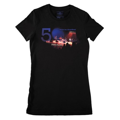 Pink Floyd 50 Years in a Heartbeat Ladies T Shirt - Relaxed Fit