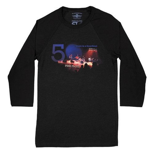 Pink Floyd 50 Years in a Heartbeat Baseball T-Shirt