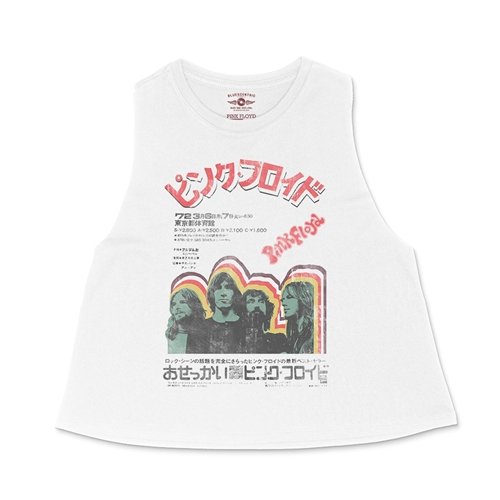 Pink Floyd Japan Vintage Concert Racerback Crop Top - Women's
