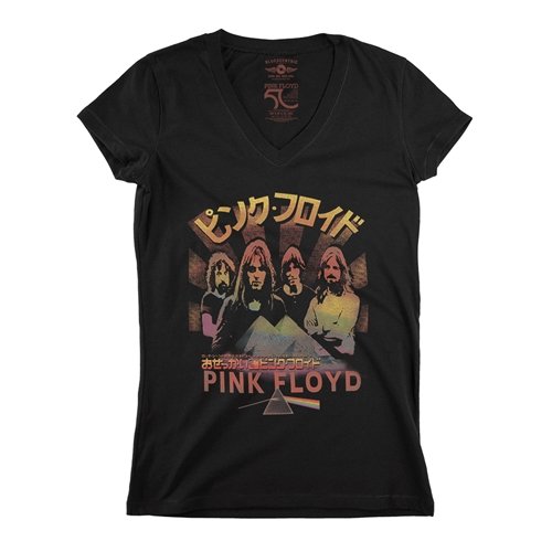 Pink Floyd Dark Japan V-Neck T Shirt - Women's