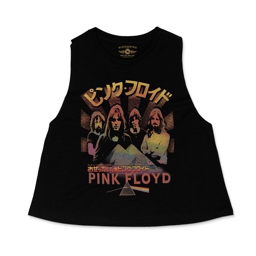Pink Floyd Dark Japan Racerback Crop Top - Women's
