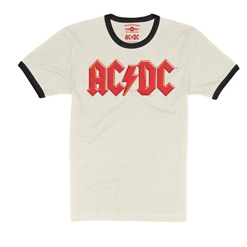 Red AC/DC Logo Ringer T-Shirt