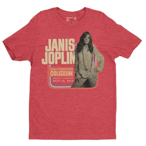 Janis Joplin Vintage Concert T-Shirt - Lightweight Vintage Style
