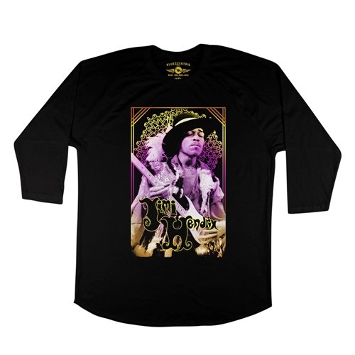 Jimi Hendrix Gold Dust Baseball T-Shirt