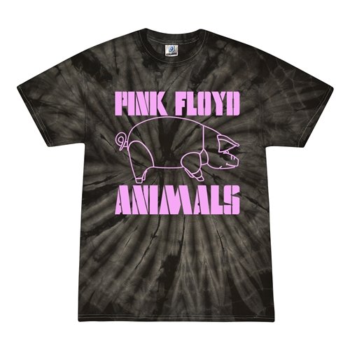 Pink Floyd Animals Tie-Dye T-Shirt - Black/Grey