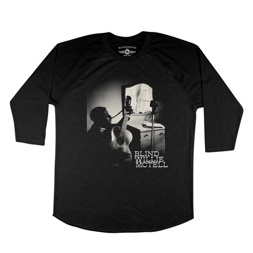 Ghostly Blind Willie McTell Baseball T-Shirt
