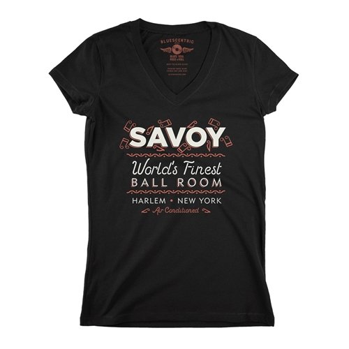 Savoy Ballroom Harlem V-Neck T Shirt - Women's