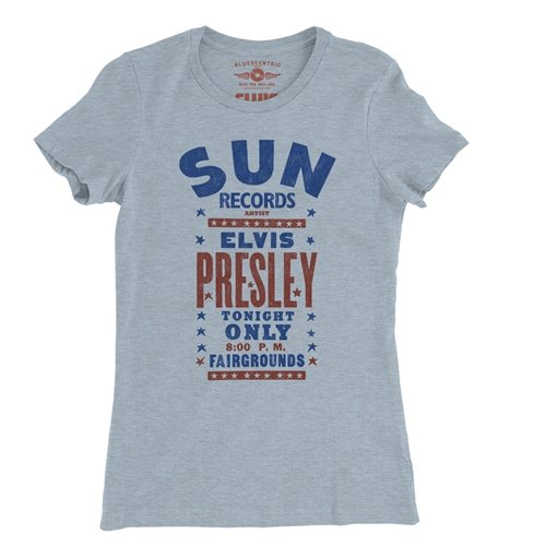 Sun Records Elvis Live at Tupelo Ladies T Shirt - Relaxed Fit