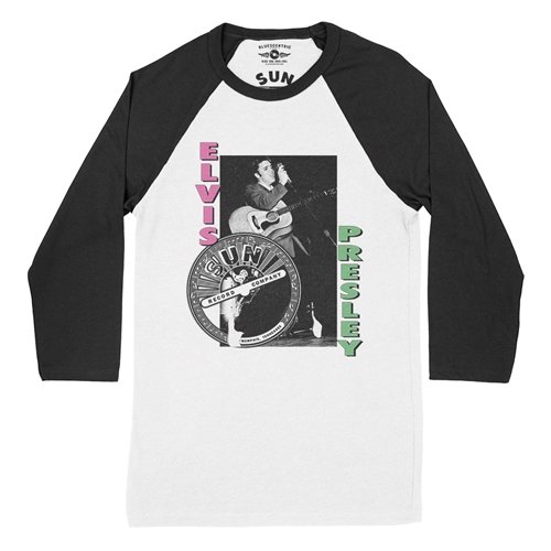 Pink & Lime Elvis Presley Hips Baseball T-Shirt