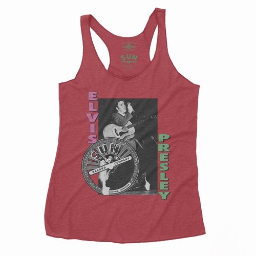 Pink & Lime Elvis Presley Hips Racerback Tank - Women's
