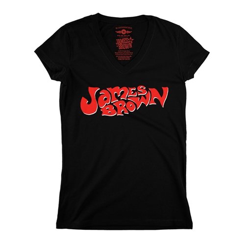 James Brown Soul On Top Logo V-Neck T Shirt - Women's