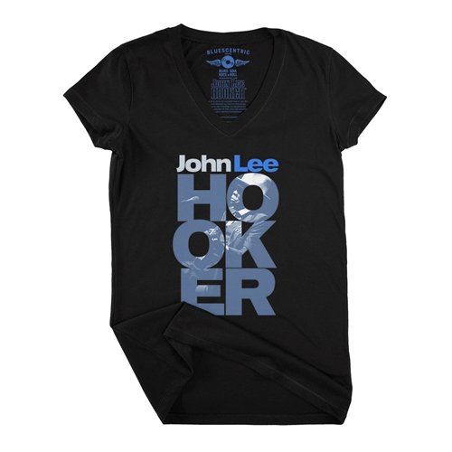 Stacked John Lee Hooker V-Neck T Shirt - Women's