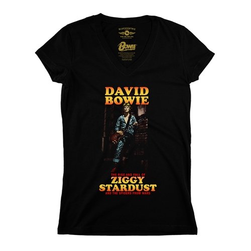 David Bowie Ziggy Stardust & the Spiders V-Neck T Shirt - Women's