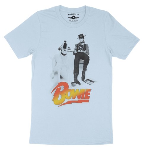 David Bowie with Dog T-Shirt - Lightweight Vintage Style