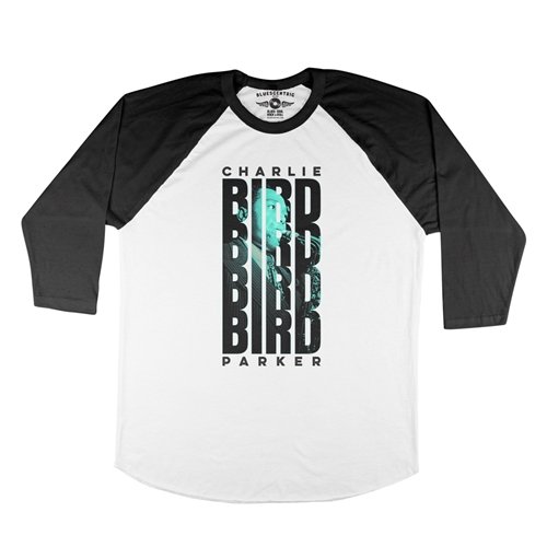 Charlie Parker Saxophone Stack Baseball T-Shirt