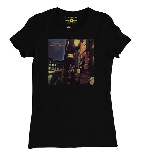 David Bowie Ziggy Stardust Album Cover Ladies T Shirt - Relaxed Fit