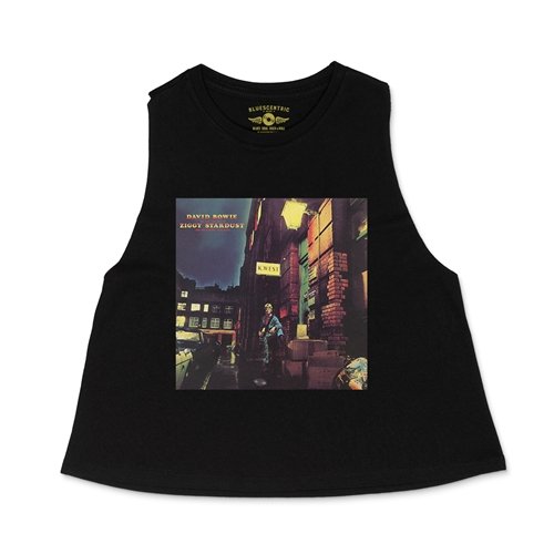 David Bowie Ziggy Stardust Album Cover Racerback Crop Top - Women's