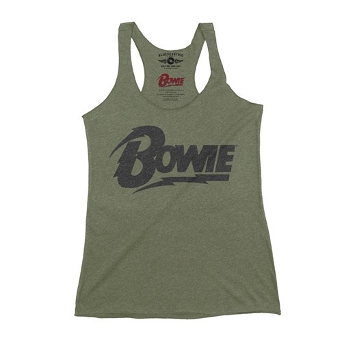 Black David Bowie Diamond Logo Racerback Tank - Women's