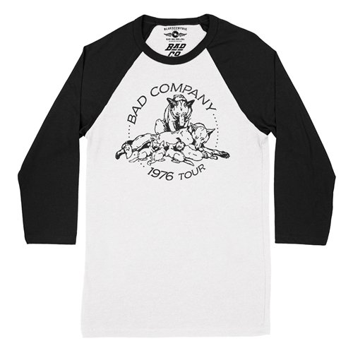 Bad Company 1976 Tour Baseball T-Shirt